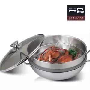 키친아트 통3중 스텐 찜냄비 찜기 찜솥 인덕션겸용