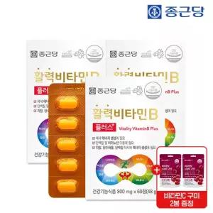 종근당 활력 비타민B 플러스 3박스(6개월분)+비타C1000구미 포도맛 2봉