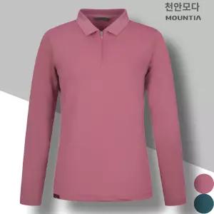 [마운티아]마운티아 여성 시원한 냉감 소재 여름 긴팔 카라 티셔츠  일상복