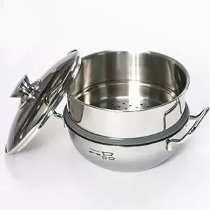 [알티피아]키친아트 찜냄비 찜솥 IH 스텐 찜통 찜기 2단 20cm (WFHUJ2U)