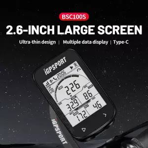 스포츠레저 자전거 GPS 컴퓨터 IGPSPORT BSC100S 사이클 무선 속도계 디지털 스톱워치 사이클링 오속도계