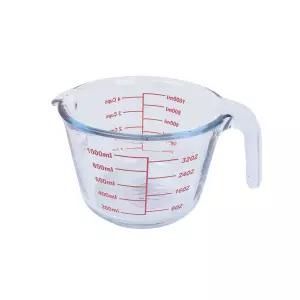 페르비타 내열유리 계량컵 1000ml 눈금 용량 비커 유리계량컵 베이킹