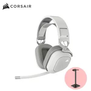 CORSAIR 헤드셋 커세어 게이밍 헤드셋 HS80 MAX RGB무선 화이트헤드셋 거치대 SET