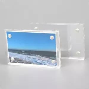 엔틱화이트 증명사진 인화사진 장식 아크릴 자석 액자 4x6cm