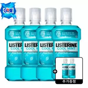 리스테린 쿨민트 750mL 4개 + 리스테린 쿨민트 100ml 2개 증정