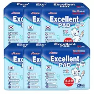 친절한탄씨 대형견패드 엑셀런트 초대형 패드 20매X6개 애견 큰패드 대형패드 토일렛 화장실용품