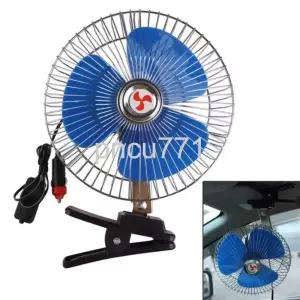  차량용 선풍기 USB 자동차 쿨링팬 저소음 듀얼 송풍기 8 인치 12V24V 자동 냉각 팬 휴대용 차량 진동 트럭