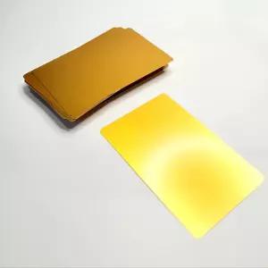 알루미늄 명함 카드 금속 각인 DIY 이름 두께 기프트 레이저 두께의 빈칸 아노다이징 50P