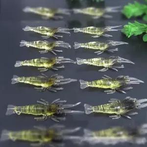 간편한 낚시미끼 실리콘 새우미끼 10pcs 가짜 인공 루어 바다 배스