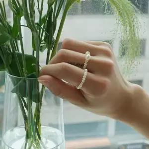 담수 비즈 하트 반지 꽃 진주 악세사리 링 우정 자개 RING 5type 원석 Season2