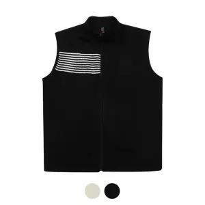 [파파브로] 남성 니트 스트라이프 골프 FW 집업베스트 SH-VEG-940