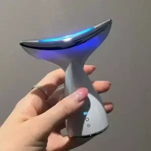 [쓰리몰] 갈바닉 LED 초음파 마사지기 고주파 진동 목 리프팅 얼굴 마사지기