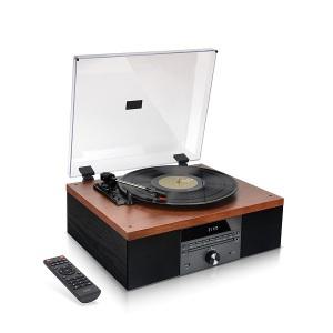 정품 레트로 턴테이블 LP플레이어 미니오디오 CD USB 블루투스 고출력 내장스피커W-P9