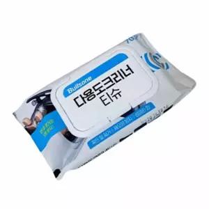자동차 실내 청소용 세정 티슈 물티슈 70매 1P 찌든때 제거 가죽 보호 간편 세정 대시보드 관리 먼지 닦기