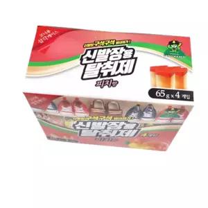 신발장용 탈취제 4P 피치 업소신발장 원룸자취/신발장/제거/실내/방향제/학교/운동화/발냄새/탈취/슈즈