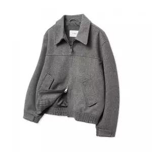 매장정품 [8월 25일 배송] 브이투 VTWO [PURE WOOL]울 블렌드 카라 블루종_그레이 5008302135 176935