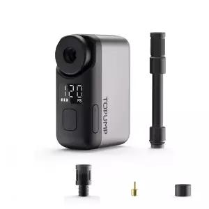 TOPUMP TB2 PRO 자전거 무선 타이어 팽창기 용 미니 휴대용 전기 펌프 120PSI 최대 450mAh 배터리 화면 고