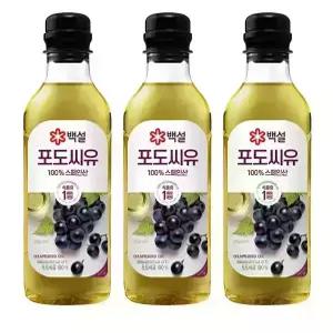 백설 포도씨유 900ml 3개