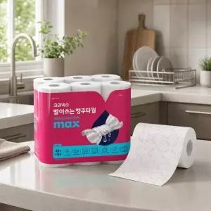 [스카트] 스카트 크리넥스 빨아쓰는 위생 행주 주방타올 행주타올 45매 6롤