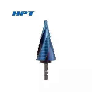 HPT 육각 트위스트 블루 코팅 스텝드릴 3날 ST3-635B 스텐 겸용