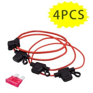 많은 자동차 미니 방수 퓨즈 인라인 스위치 홀더 2V 14AWG 30A 코드 커팅 삽입