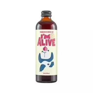 옆집샵 아임얼라이브 콤부차 석류 새콤달콤 발효 유리병 음료 315ml 12병