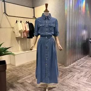 [대구백화점][ab.f.z]백 밴딩 반팔 데님 원피스(AOA2NO34E)