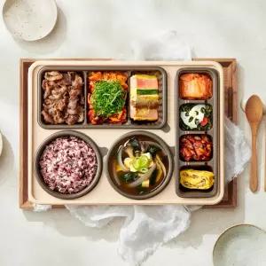 [본도시락] 건강집밥 바싹불고기 깻잎제육 한상