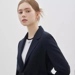 [CC콜렉트](SET-UP)인버티드 플리츠 크롭 자켓_C261MSF201