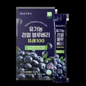 [롯데백화점]GNC [BEAUTICK] 유기농 리얼 블루베리 퓨레 100 (14포*20g)