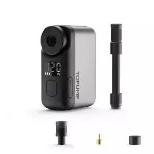 TOPUMP TB2 PRO 자전거 무선 타이어 팽창기 용 미니 휴대용 전기 펌프 120PSI 최대 450mAh 배터리 (화면