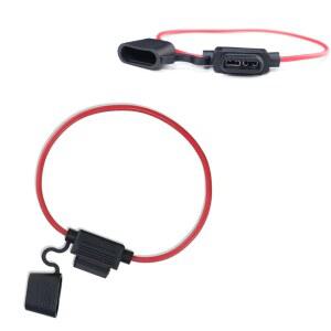 많은 자동차 미니 방수 퓨즈 홀더 14AWG 2V 30A 삽입 인라인 코드 커팅 스위치 소켓