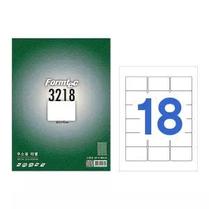 폼텍 주소용 라벨지 LS-3218 18칸 100매 A4