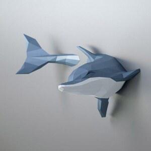 돌고래 해양동물 3D DIY 모형 인테리어소품 북유럽 종이 거실벽장식 벽장식