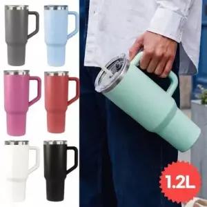 1.2L 대용량 스텐304 텀블러 얼음컵 보온보냉 빨대포함