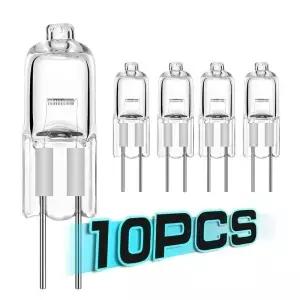 10pcs 할로겐 전구 G4 12V 5W 10W 20W 35W 50W 글로브 많은 JC 바이 핀 LED 따뜻한 흰색 교체 캡슐 램프 빛