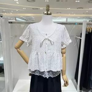 [밸리걸]도트 레이어드 블라우스 628250