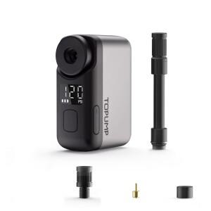 TOPUMP TB2 PRO 자전거 무선 타이어 팽창기 용 미니 휴대용 전기 펌프 120PSI MAX 450mAh 배터리 (화면 고