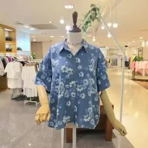멜로디가든 M26M6B132 플라워 데님셔츠