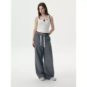 매장정품 WHO.A.U 후아유 Seersucker Stripe Pants WHTAG2431F WHTAG2431F466 1842750