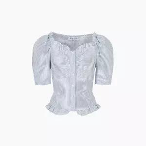 [에고이스트][BLUE LABEL] 러블리 셔링 볼륨 블라우스 ES2OBL06