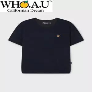 [모다아울렛][후아유]W.H.O Steve R-neck Plain Short Sleeve Sweater(NAVY)-WHKAG2425F_IC