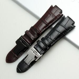 Tissot 1853 T60  L875/975K 용  밴드 호환 볼록한 끝 시계 호환용 호환용 블랙 브라운 용 24x14mm 쇠가죽