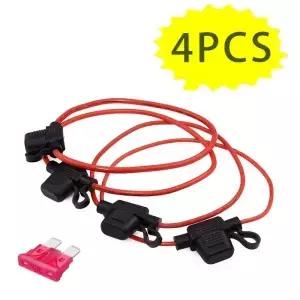 많은 자동차 미니 방수 퓨즈 홀더 14AWG 2V 30A 삽입 인라인 코드 커팅 스위치 소켓