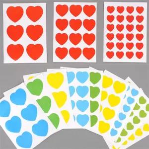 [달빛] 컬러 하트 스티커 1장 6P 12P 24P 하트스티커