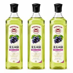 사조해표 포도씨유 900ml x 3개 프리미엄 포도씨 오일 식용유