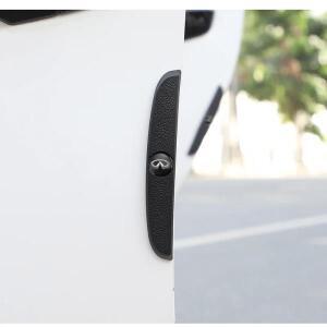 인피니티 Q50 FX35 Q30 G37 Q70 G35 Q60 QX80용 자동차 도어 스크래치 방지 스티커 엠블럼 고무 범퍼 스트
