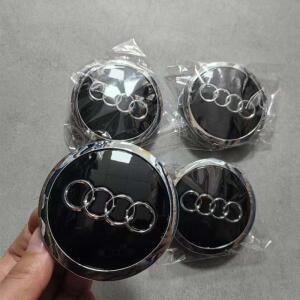 4개 아우디 호환 휠 캡 자동차 센터 림 커버 A4 A5 A6 A7 A8 Q5 Q7 휠캡 액세서리 60mm 77mm 135mm