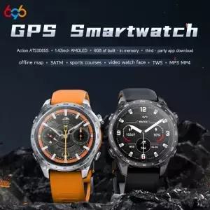 남성 스포츠 GPS 아웃도어 스마트워치 앱 다운로드 4GB 메모리 오프라인 지도 방수 MP3 LED 조명 블루투스
