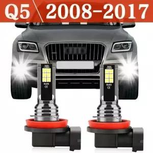 2X 자동차 LED 안개등 램프 전구 Q5 2008 2009 2010 2011 2012 2013 2014 2015 2016 2017 액세서리 자동 앞